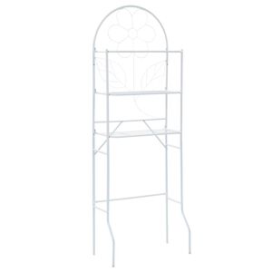 vidaXL Toilet Rack | White | Steel | Toilet Rack | Rectangular | Contemporary