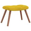 vidaXL Rocking Chair with a Stool Mustard Yellow Velvet