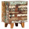 vidaXL Hand Carved Bedside Cabinet 40x30x50 cm Solid Reclaimed Wood