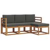 vidaXL Outdoor Sofa Set 4 pcs Natural and Anthracite