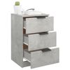 vidaXL Bedside Cabinets 2 pcs Concrete Grey 40x36x65 cm
