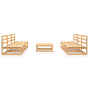 vidaXL 7 Piece Garden Lounge Set Solid Pinewood