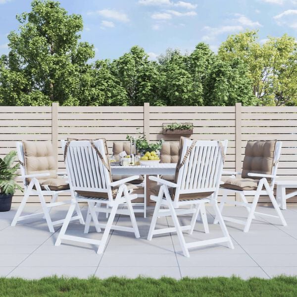 vidaXL Lowback Chair Cushions 6 pcs Taupe Oxford Fabric