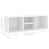 vidaXL Shoe Storage Bench White 105x35x35 cm Engineered Wood
