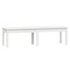 vidaXL 2-Seater Garden Bench White 159.5x44x45 cm Solid Wood Pine