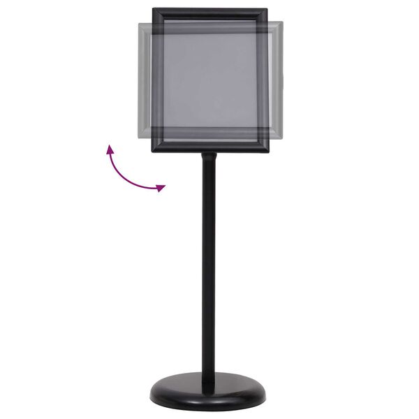 vidaXL Poster Stands 2 pcs Black 32.5x 24 x 78 cm Aluminium alloy