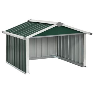 vidaXL Garden Shed | Green | Galvanised steel | Durable | Garden Shed