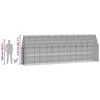 vidaXL Chicken Cage 2 pcs Silver 600 x 100 x 210 cm Galvanised Steel