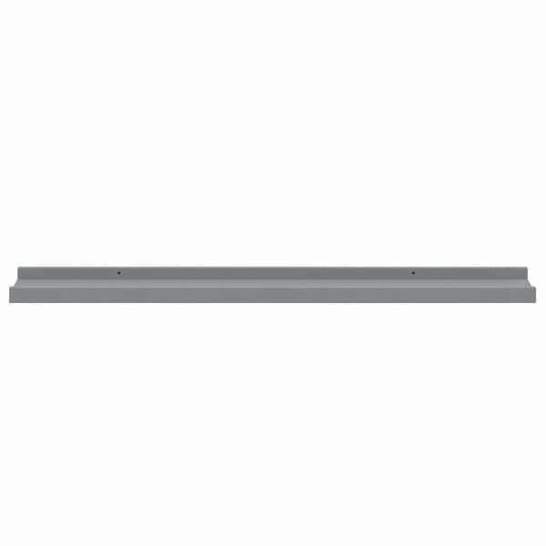 vidaXL Picture Frame Ledge Shelves 2 pcs Grey 80x9x3 cm MDF