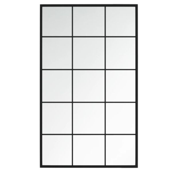 vidaXL Wall Mirrors 6 pcs Black 100x60 cm Metal