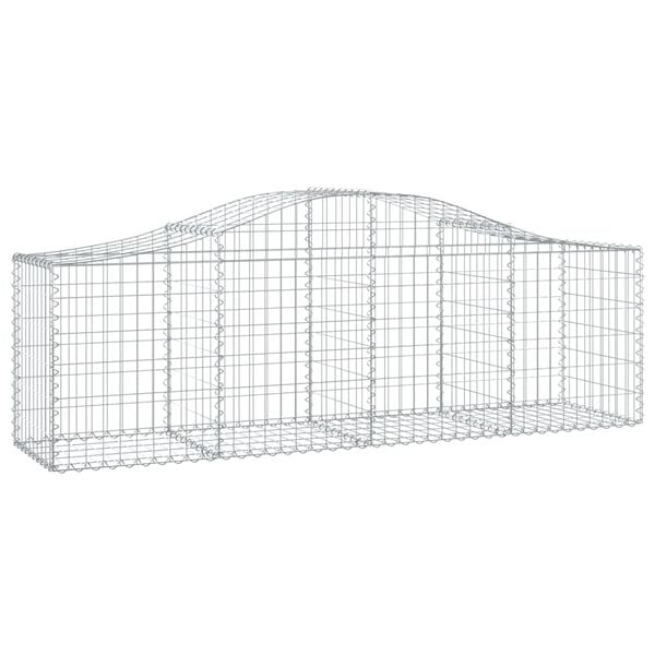 vidaXL Arched Gabion Baskets 18 pcs 200x50x60/80 cm Galvanised Iron