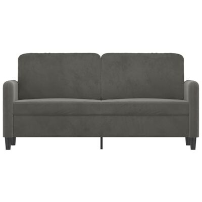 vidaXL 2-Seater Sofa Dark Grey 140 cm Velvet