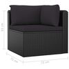 vidaXL 11 Piece Garden Lounge Set with Cushions Poly Rattan Black