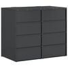 vidaXL Wheelie Bin Storage for 2 Bins Anthracite 136 x 77.5 x 115.5 cm