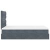 vidaXL Ottoman Bed with Mattresses Dark Grey King Single Velvet
