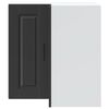 vidaXL Kitchen Wall Corner Cabinet "Porto" Black Engineered Wood