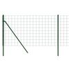 vidaXL Wire Mesh Fence Green 1.1x25 m Galvanised Steel