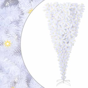 vidaXL Artificial Christmas Tree with Stand White 210 cm PVC and Steel