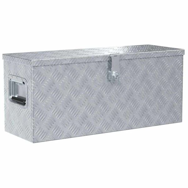 vidaXL Aluminium Box 76.5x26.5x33 cm Silver