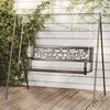 vidaXL Garden Swing Bench 125 cm Steel and Plastic Black