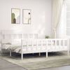vidaXL Bed Frame without Mattress White Super King Size Solid Wood Pine