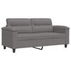 vidaXL 2-Seater Sofa Dark Grey 140 cm Microfibre Fabric