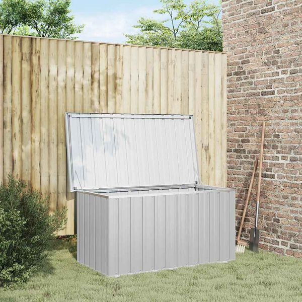 vidaXL Garden Storage Box Grey 129x67x65 cm