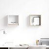 vidaXL Wall Cube Shelves 2 pcs White and Sonoma Oak 26x15x26 cm