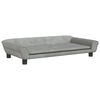 vidaXL Kids Sofa Light Grey 100x50x26 cm Velvet