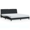 vidaXL Bed Frame without Mattress Black 180x200 cm Velvet