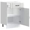 vidaXL Kitchen Base Cabinet Lucca High Gloss White Engineered Wood