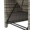 vidaXL Sun Lounger with Dark Grey Cushion Poly Rattan Grey