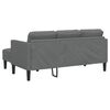 vidaXL Sofa Set with Cushion 2 pcs Dark Grey Polyester