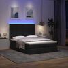 vidaXL Ottoman Bed with Mattress & LEDs Black Double Fabric