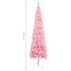 vidaXL Slim Christmas Tree Pink 180 cm