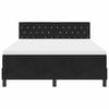 vidaXL Box Spring Bed Black and White 152 x 203 cm Velvet