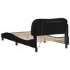 vidaXL Bed Frame without Mattress "Hvar" Black 107x203 cm King Single Fabric