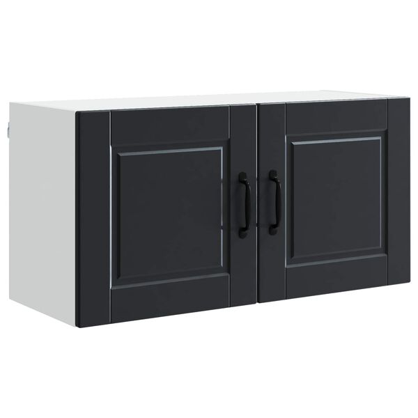 vidaXL Kitchen Cabinet with Door Black 80 x 31 x 40 cm Engineered Wood