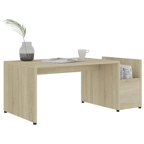 vidaXL Coffee Table Sonoma Oak 90x45x35 cm Engineered Wood
