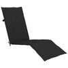 vidaXL Outdoor Deck Chair with Footrest and Cushion Solid Acacia Wood