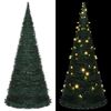 vidaXL Pop-up String Artificial Pre-lit Christmas Tree Green 150 cm