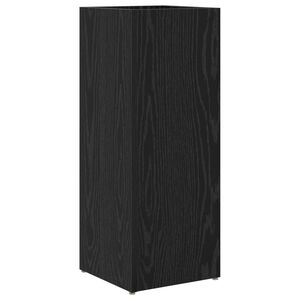 vidaXL Umbrella Stand Black Oak 25 x 24.5 x 64 cm Engineered Wood
