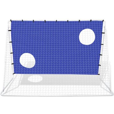 Soccer Goal with Aiming Wall Steel 240 x 92 x 150 cm