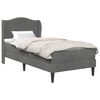 vidaXL Bed Frame with Headboard Dark Grey 90 x 190 cm Velvet