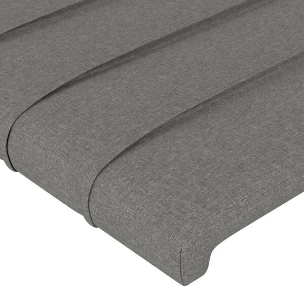 vidaXL Headboards Dark Grey 144x5x78/88 cm Fabric