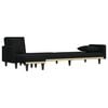 vidaXL L-shaped Sofa Bed Black 275x140x70 cm Fabric