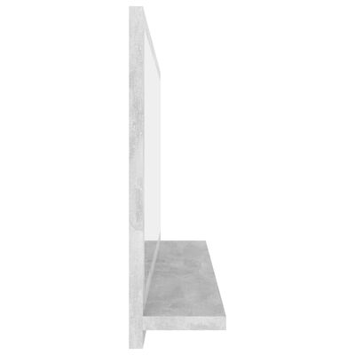 vidaXL Bathroom Mirror Concrete Grey 80x10.5x37 cm Engineered Wood