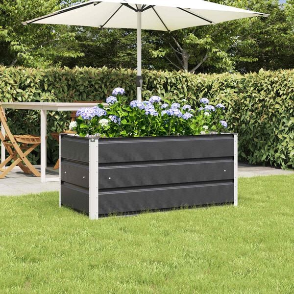 vidaXL Planter Anthracite 100 x 50 x 45 cm Galvanised Steel