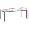 vidaXL Garden Dining Table Grey 250 x 100 x 75 cm Poly Rattan
