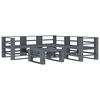 vidaXL 6 Piece Garden Pallet Lounge Set Wood Grey
